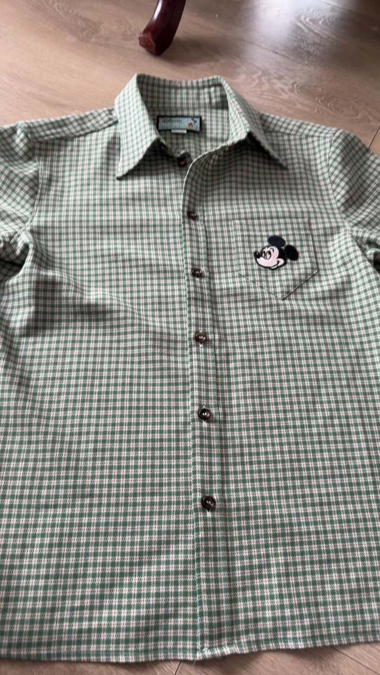 SOLD ! Gucci - Disney Appliquéd Checked Wool Shirt - Green Gucci 52 IT